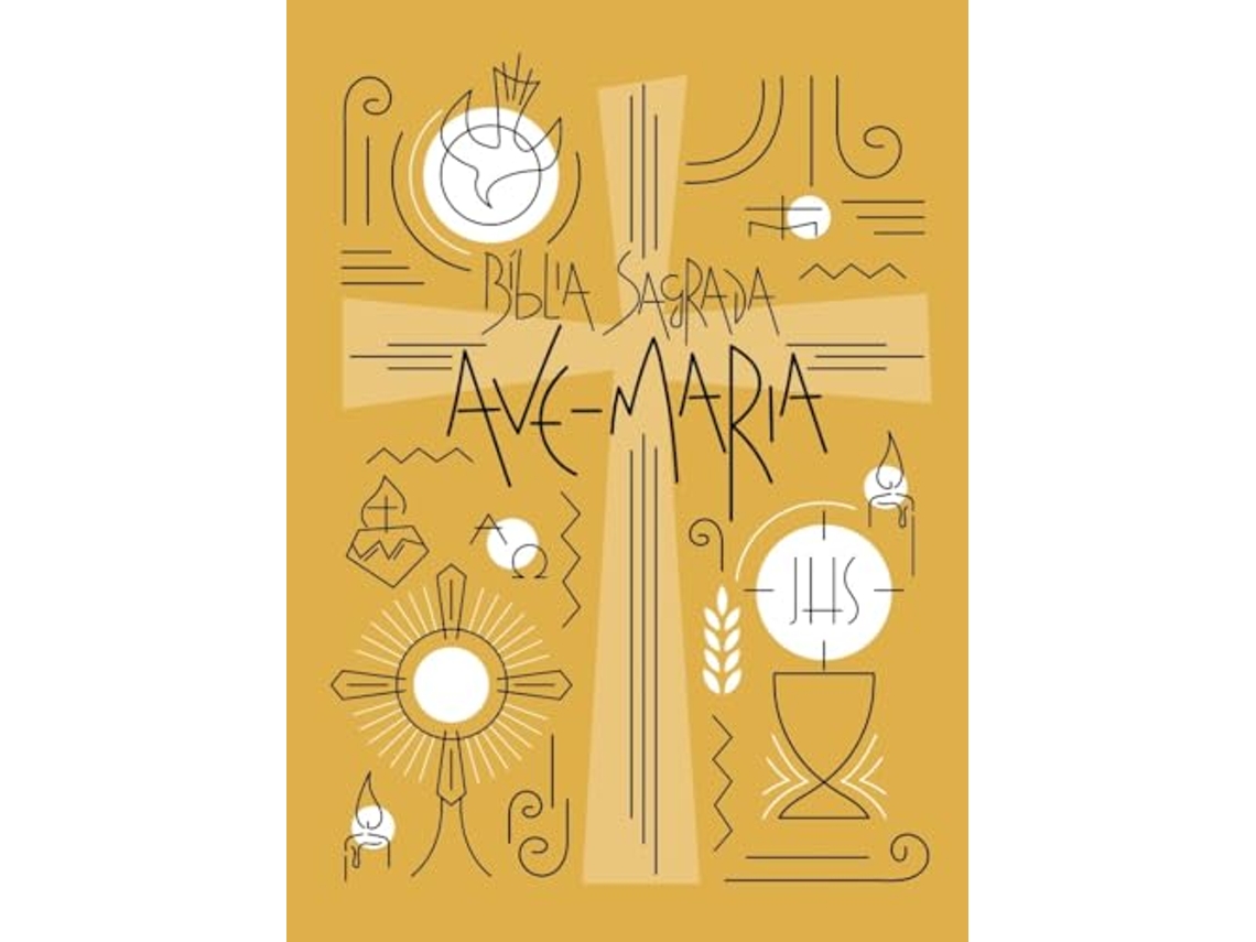 Livro Bíblia Sagrada AveMaria Símbolos (Português)