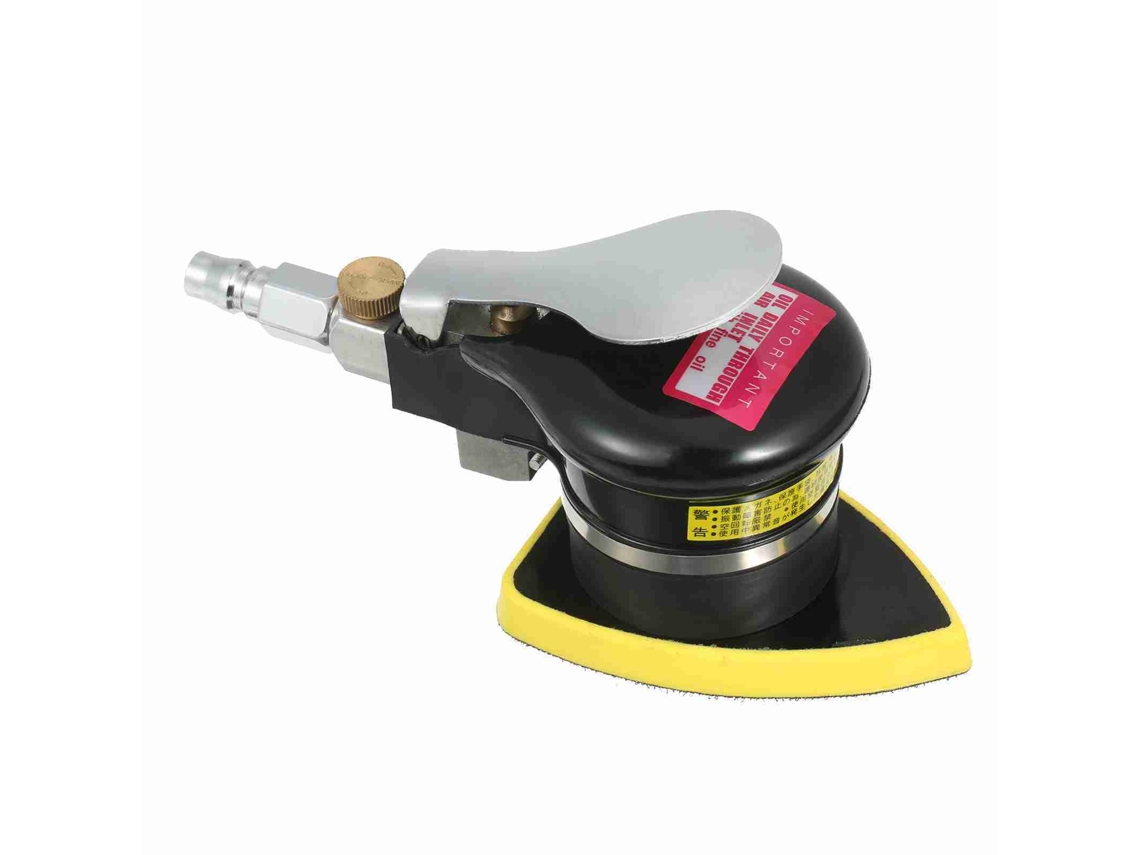 Lixadeira pneumática de precisão compacta e silenciosa com cabo de borracha confortável para cantos e madeira, 12000 rpm.