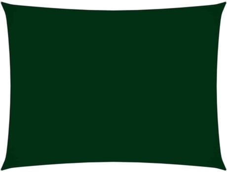Para-sol estilo vela tecido oxford retangular 4x6m verde-escuro