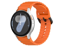Pulseira De Silicone Preta Com Fivela E Textura Ondulada.