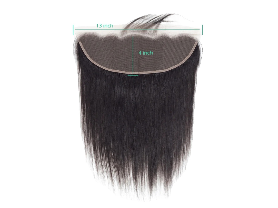 Fechamento De Renda De Cabelo Humano, 150 Densidade, Opções De Cor Natural, 13x4 Lace Frontal, Cabelo Remy, 16polegadas Oem