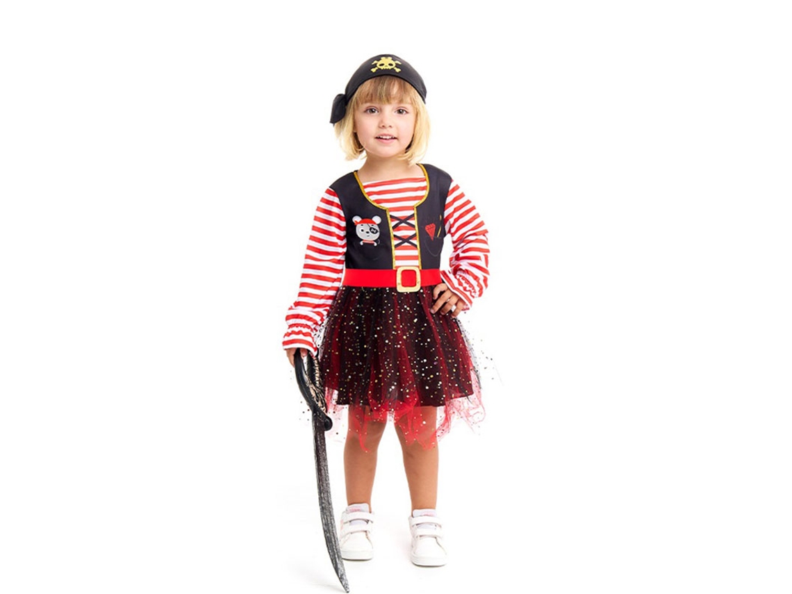 Fato de pirata para menina e bebé