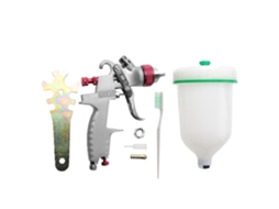 Pistola de pintura profissional com bico de 1,4 mm e alimentação por gravidade para pintura de móveis automotivos.