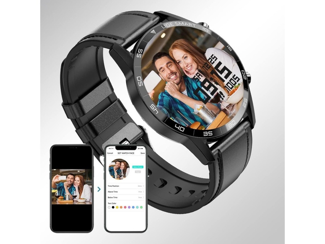 Smartwatches Masculino com SMS e Chamada Pressão Arterial de 1.32 Polegadas Smartwatches À Prova de Água IP67 Yizhood