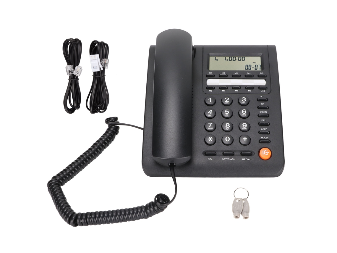 Telefone Fio Desktop LAXISCREED Lcd Ajuste Volume