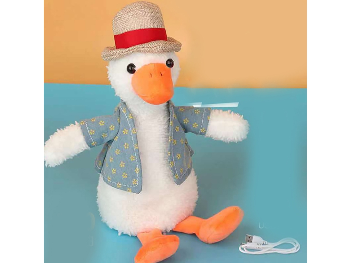 Juguete De Pato Falante Cantor Repetidor Com Música E Bailando Gravador