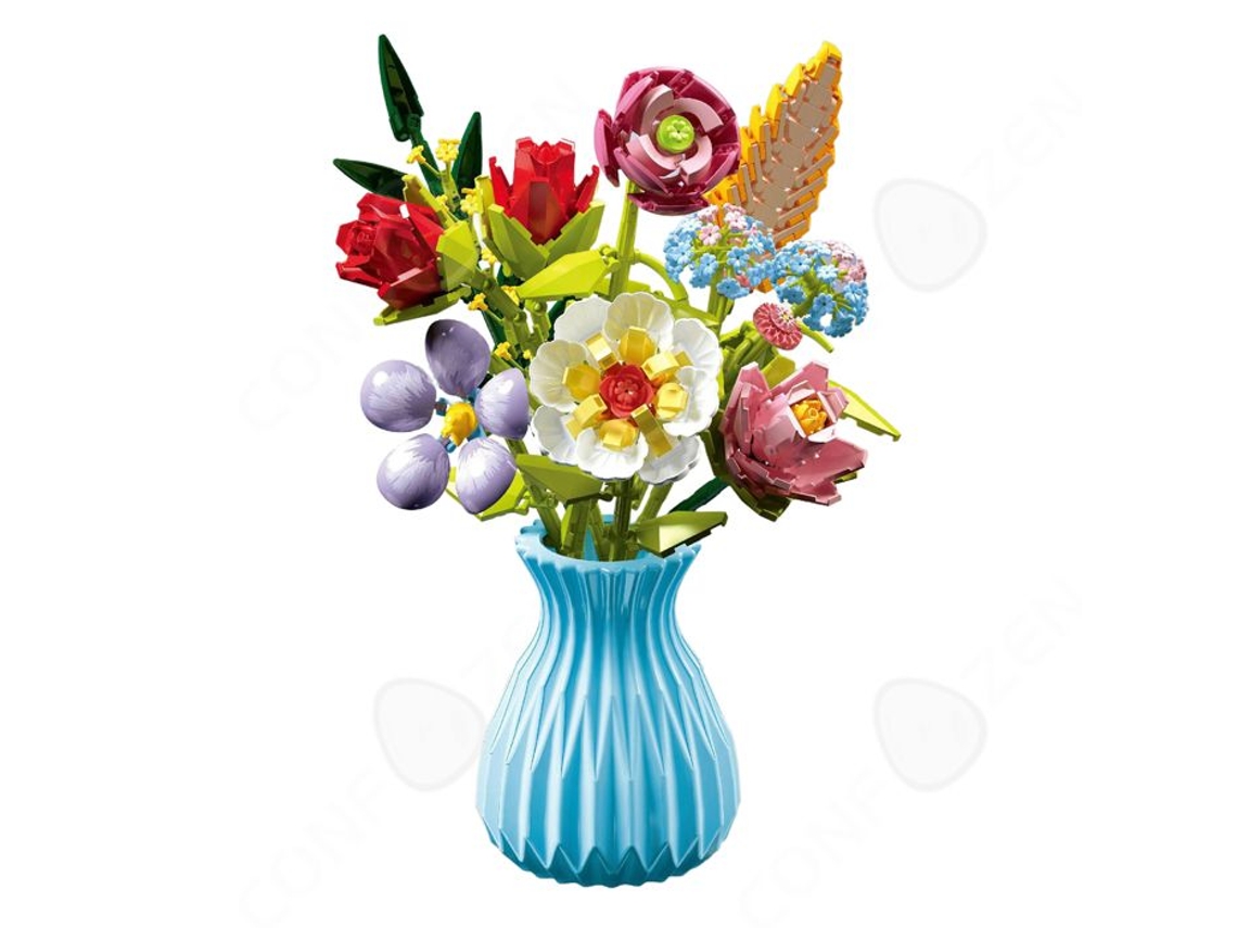 Kit De Construção De Buquê De Flores Com 692 Blocos Para Adultos E Crianças, Kit De Construção De Flores Confozen