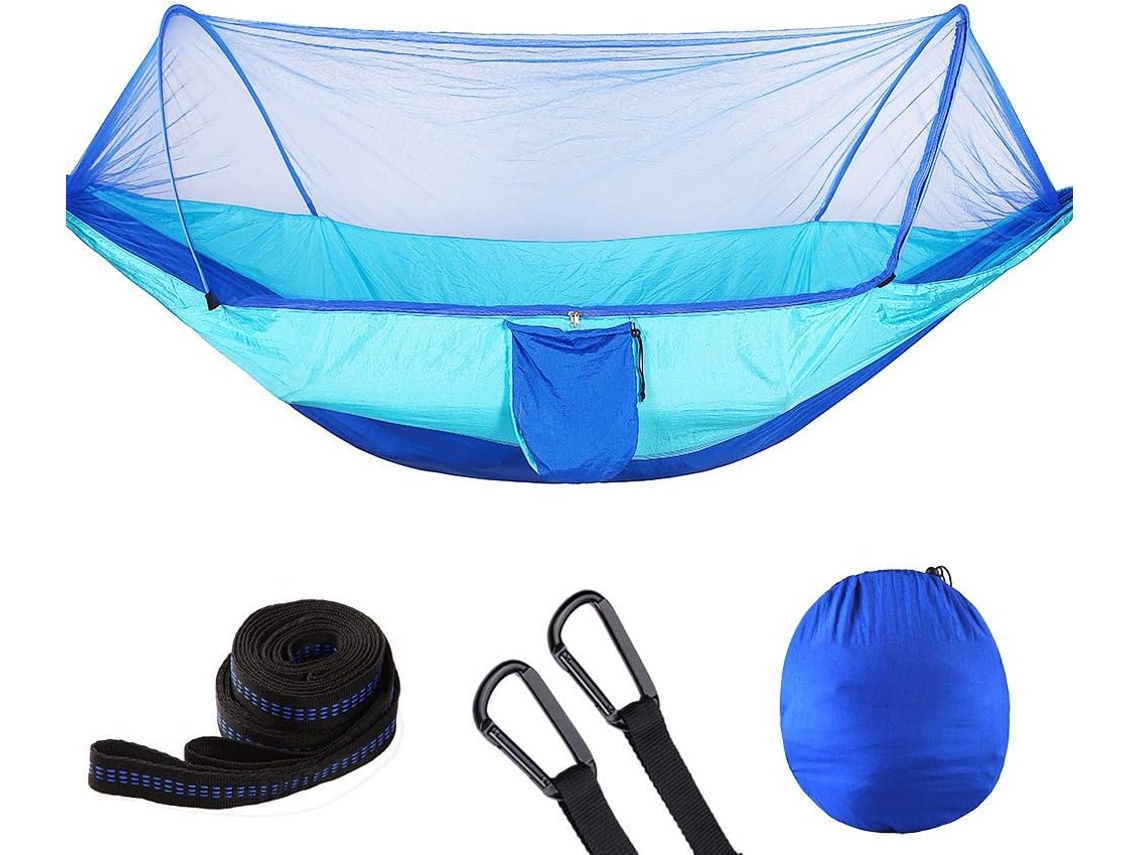 Rede de Viagem de Nylon e Pe Leve, Resistente, Respirável para Camping | S/MARCA