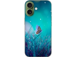 Capa Para Celular Compatível Com Apple Iphone 17, Borboleta Azul.
