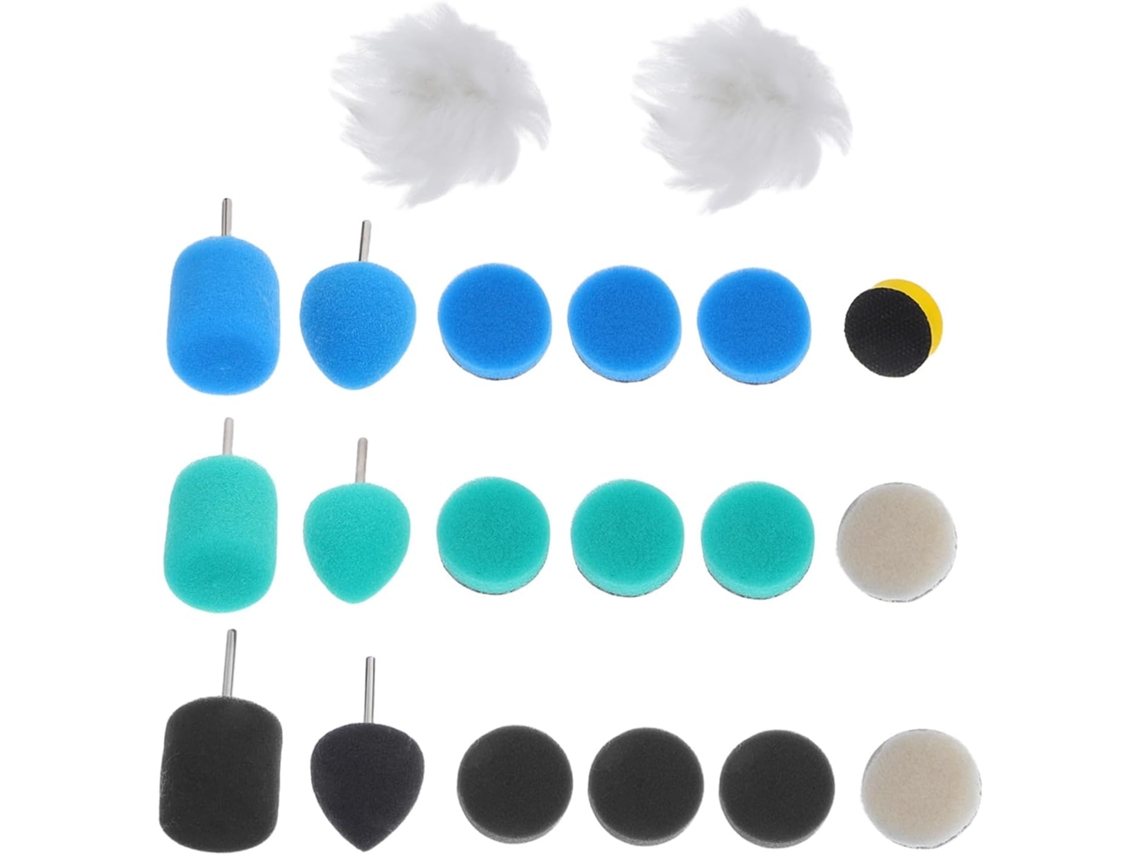 Conjunto De 20 Kits De Polimento Para Furadeiras, Enceramento Automotivo E Detalhamento De Carros Em Miniatura.