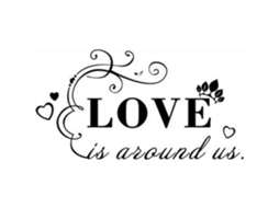 Baok-sticker De Parede Decorativo ''love Is Around Us'' Para Sala E Quarto, Fundo Decorativo