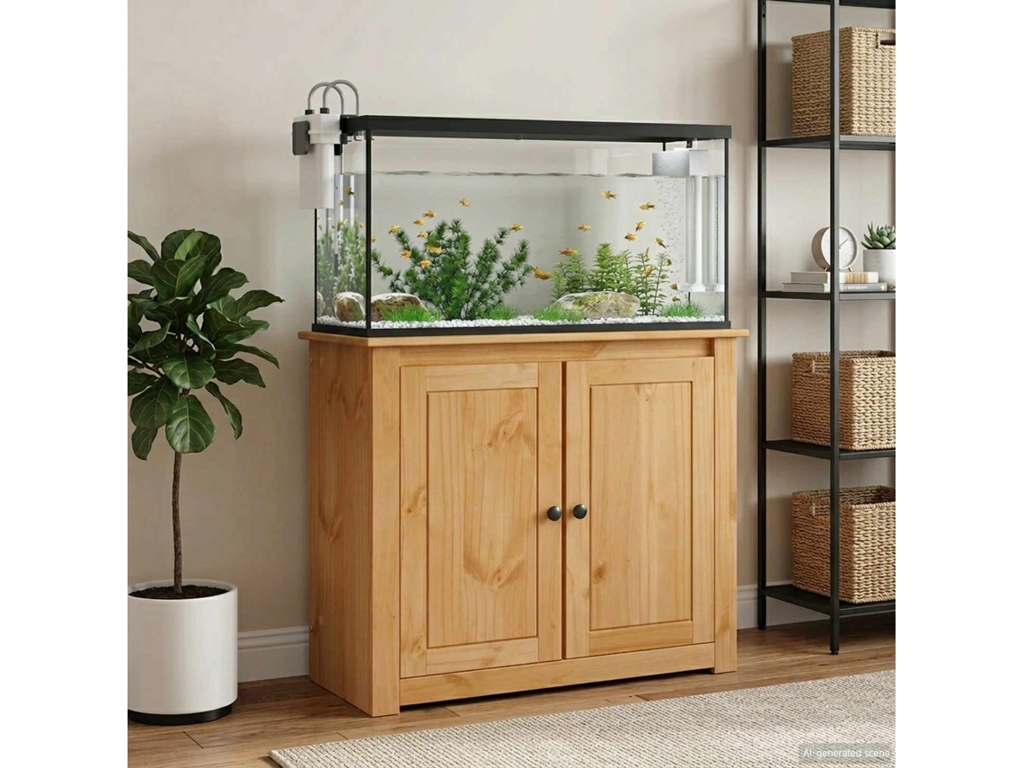 Vidaxl Suporte Para Aquário Panama Castanho 81 X 36 X 73 Cm 250 Kg