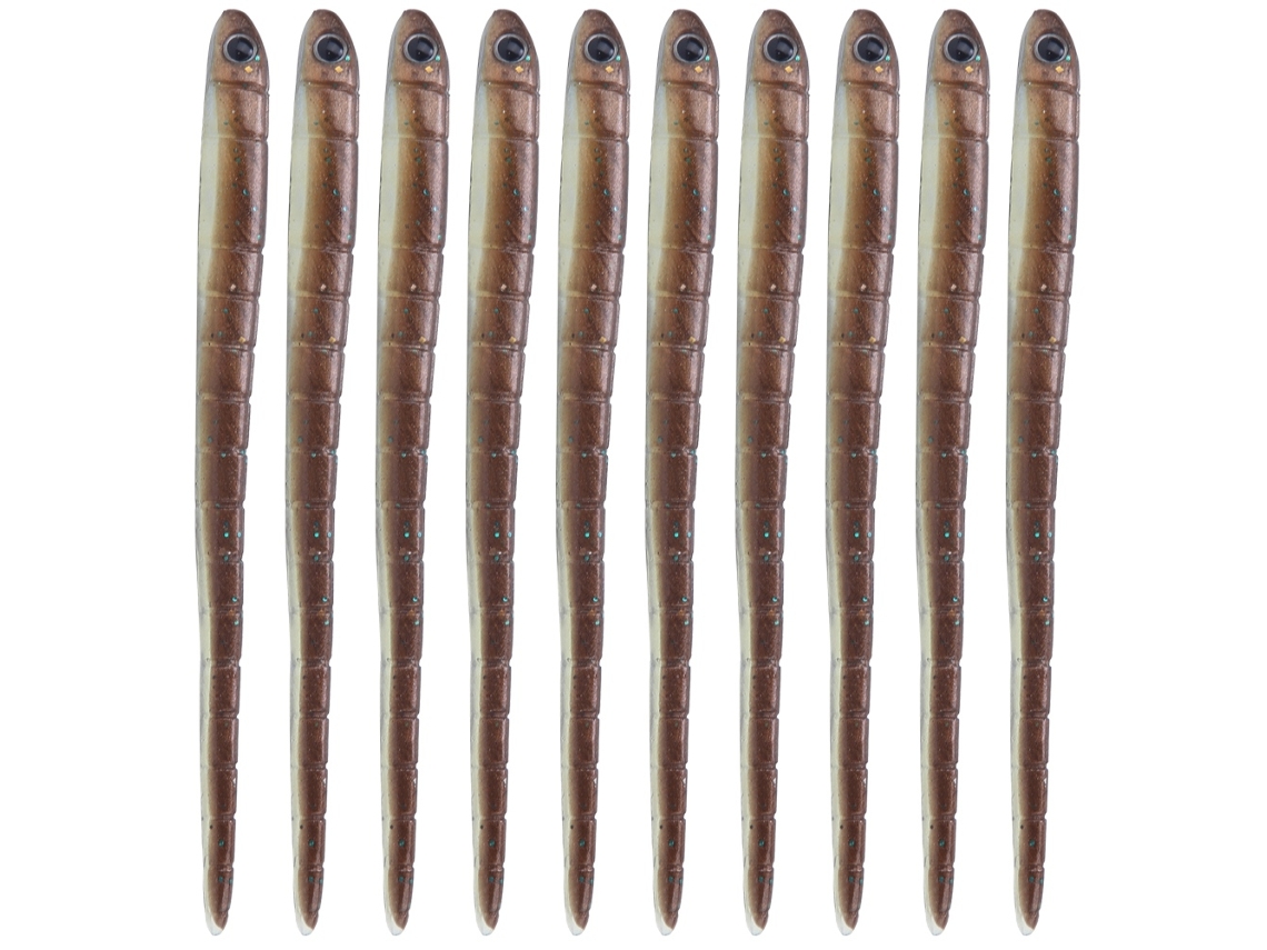 10 Iscas de Minhoca Silicone 9cm para Pesca