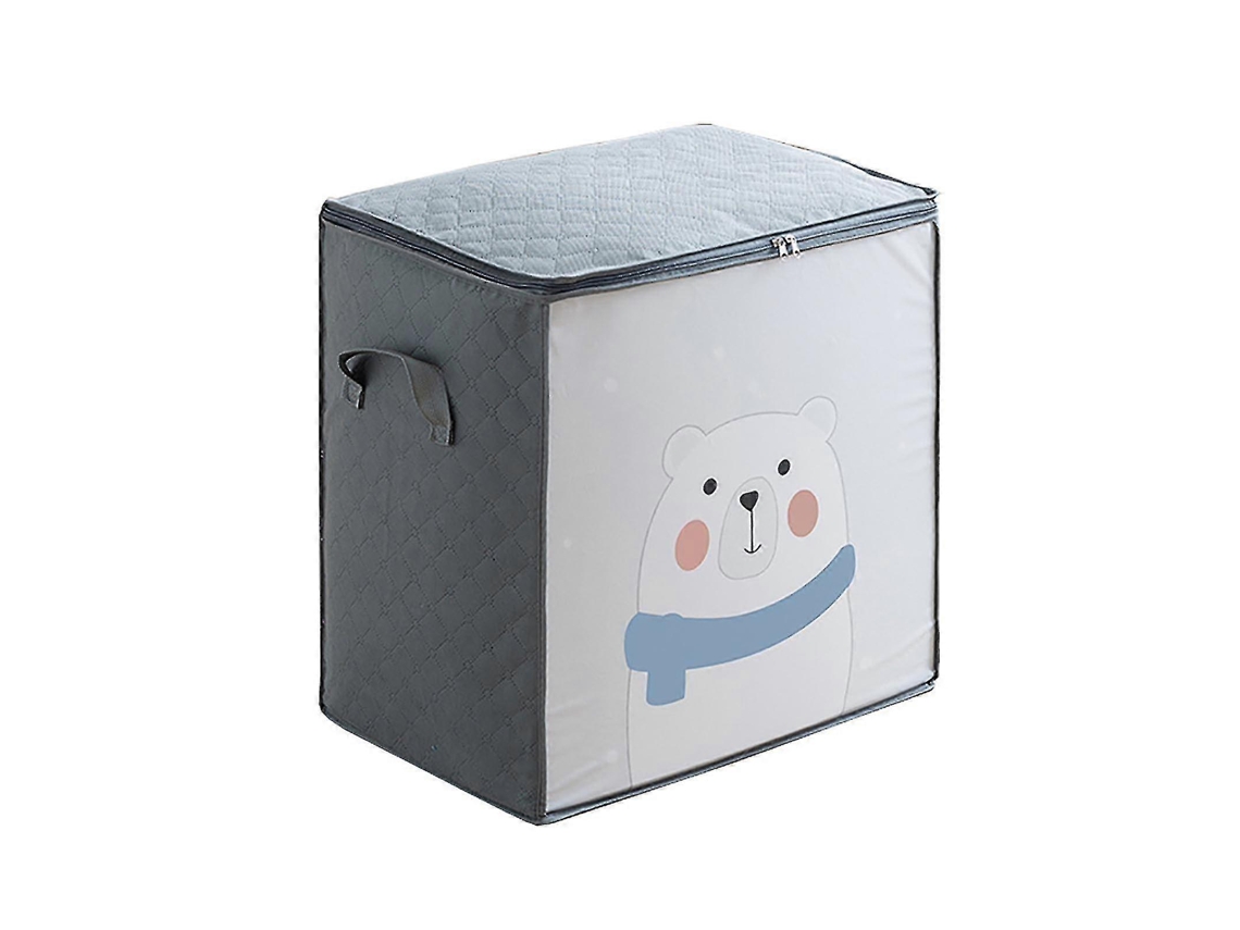 Bolsa De Armazenamento Dobrável, Organizador De Roupas, Cobertores, Edredons, Armário, Suéteres, Caixa Olysi Shop (1 Pacote, Cinza)