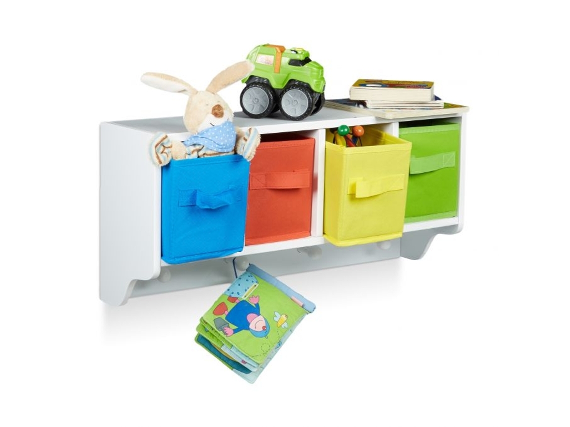Prateleira De Parede Infantil Com Cabide Albus B2x