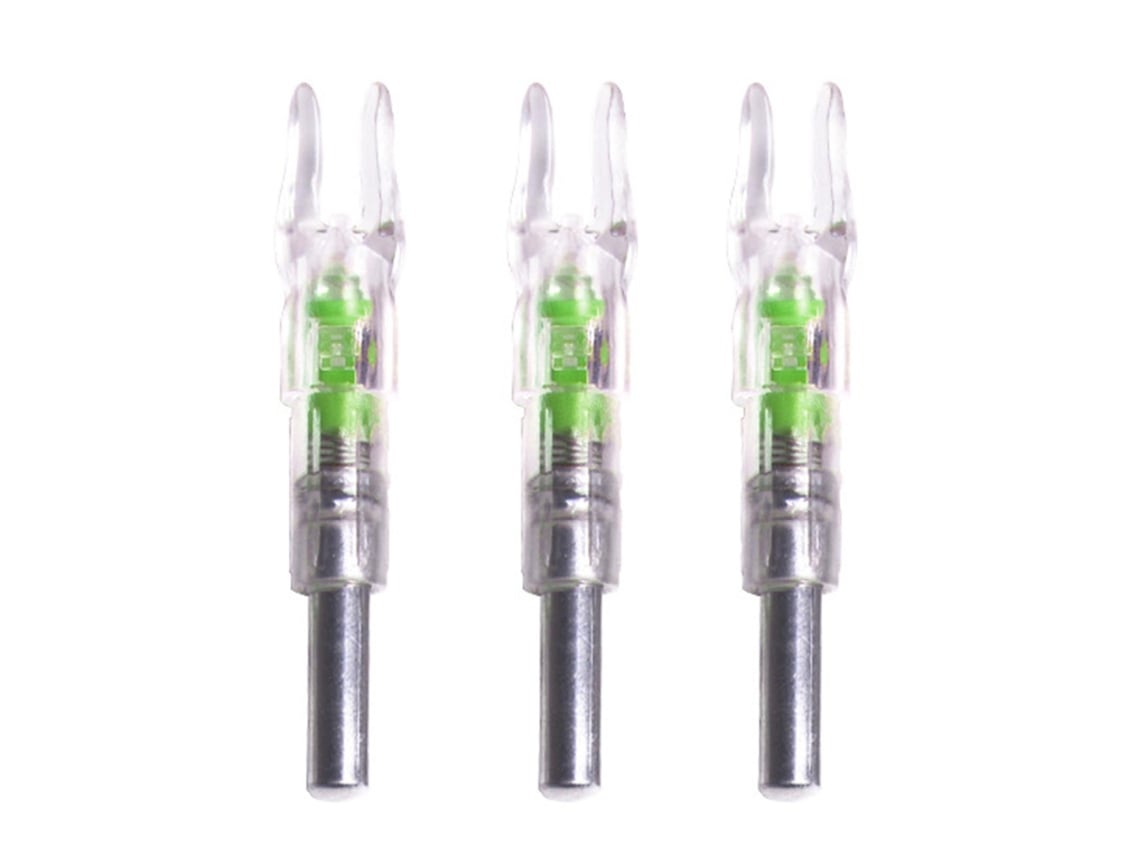 Nocks de Flecha Iluminados Led, 6.2mm, Verde, 3 Peças S/MARCA
