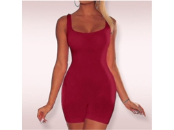 2026 jumpsuit Preto Slim Sem Mangas para Mulher Bangniweigou Traje Curto Monos Cor Sólida Tamanho S XL