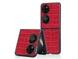 Capa Para Celular Huawei P50 Pocket Com Textura De Bambu