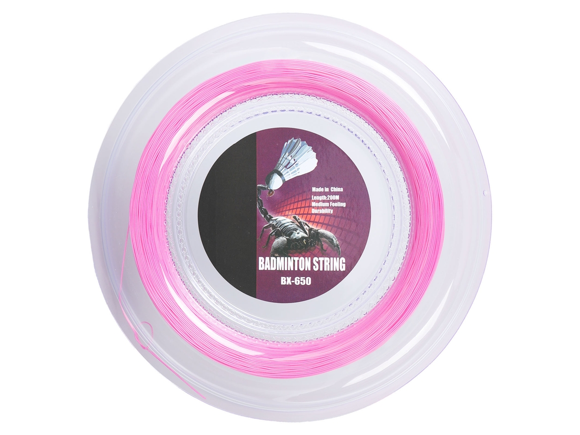2026rebe-corda De Raquete De Badminton De Nylon 0,72mm 200m Treinamento Bx 650 Rosa