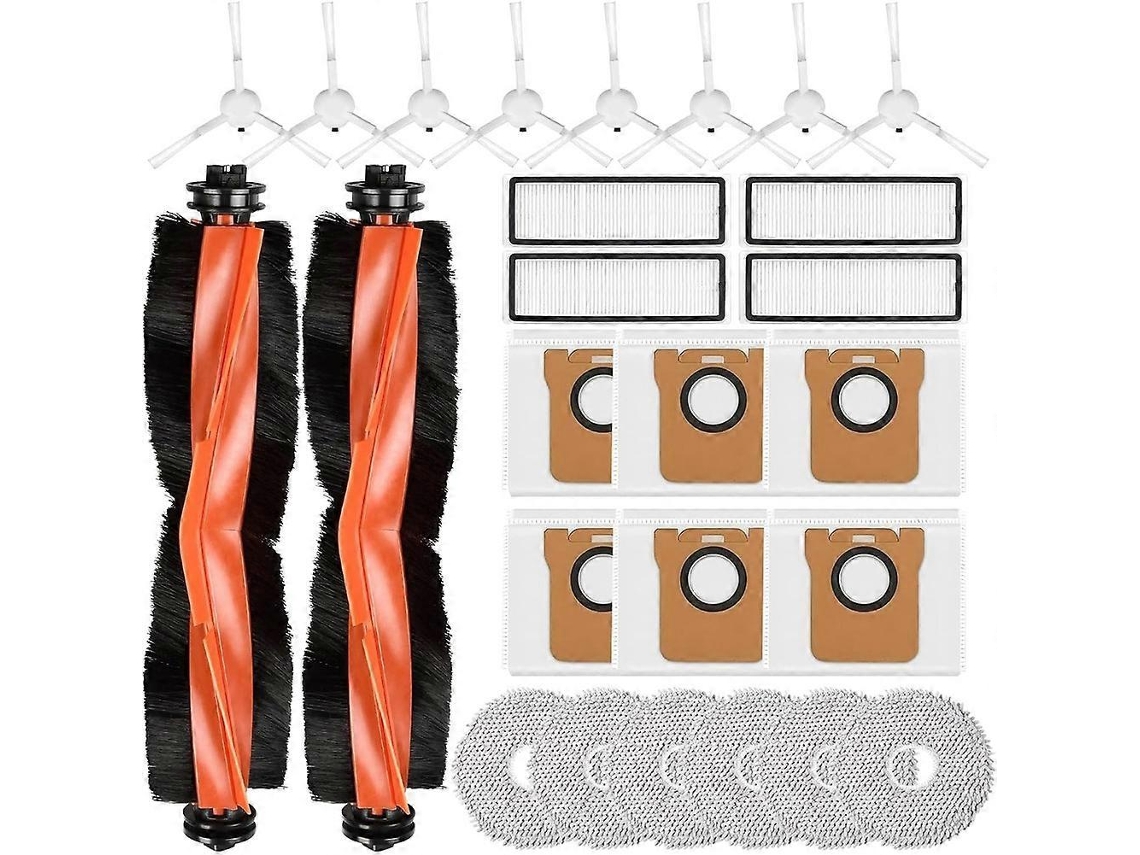 Acessório Conjunto Para X20+ / X10+ Robô Aspirador Principal Escova Lateral Filtro Hepa Pano Esfregão Sacos Pó