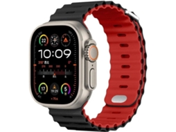 Pulseira Ocean Waves ORYSIN para Apple Watch 45mm vermelha e verde (45x45x1 cm)
