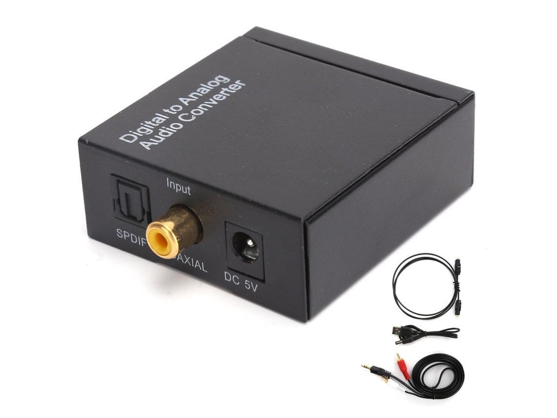 Lurelia Conversor Dac De Áudio Digital-analógico Óptico/rca/jack 3,5 Mm/usb