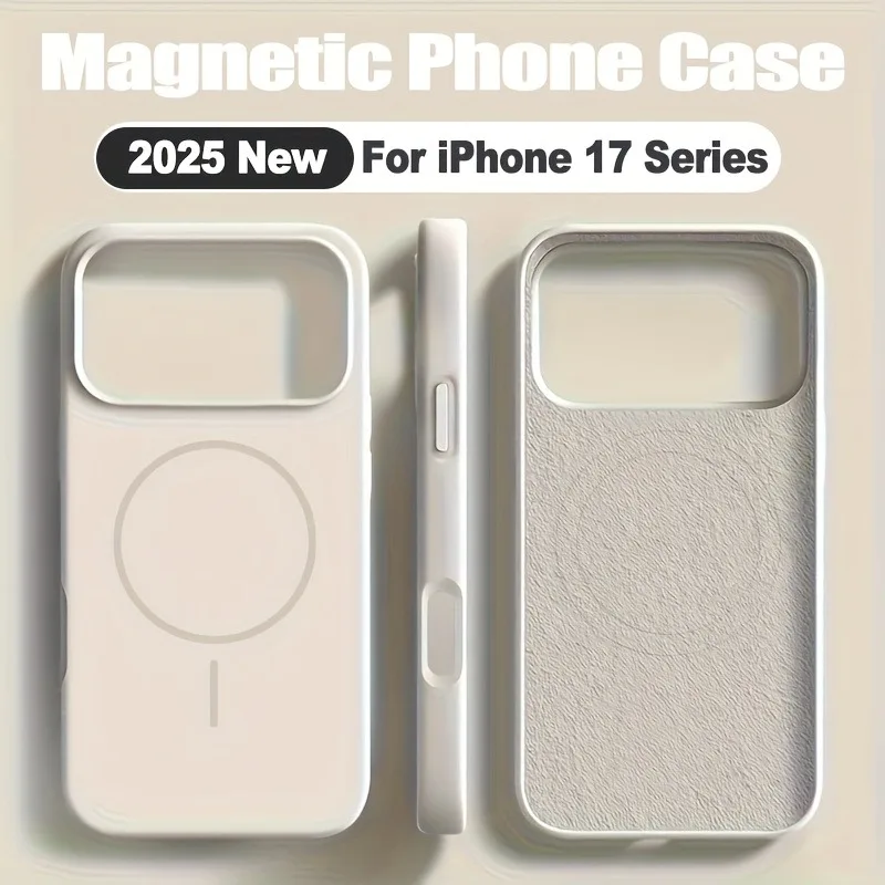 Capa Protetora Macia Com Carregamento Sem Fio Magnético Para Iphone (branco Iphone Air)