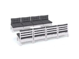 Garden Lounge Set, Garden Lounge Sets Vidaxl Branco Madeira De Pinho (n/a)