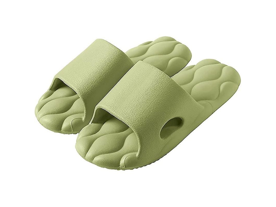 2026 zapatillas de Masaje para Homem e Mulher Confortáveis Leves Chinelos de Banho Verdes