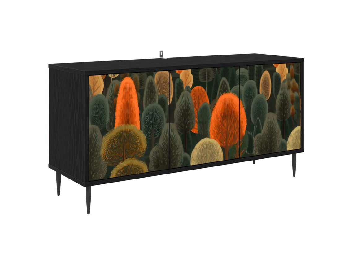Vidaxl Gabinete Para Tv Zaandam 102 X 33 X 51 Cm Carvalho Preto