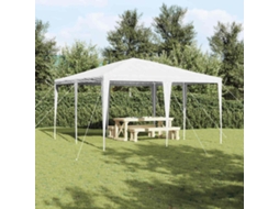 Vidaxl Tenda De Festa Branco 400 X 400 X 266 Cm Polietileno E Aço