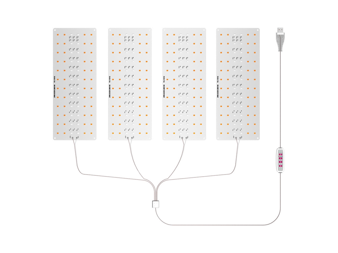 Luz de Crescimento de Plantas Led com Cronômetro e Brilho Ajustável S/MARCA