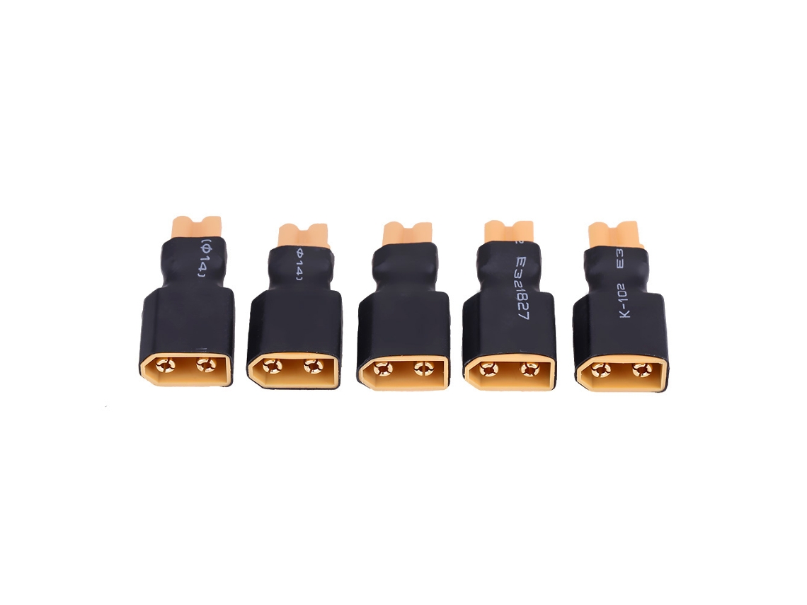 5pcs Conector Adaptador De Bateria Para Drone Rc Conversor Plug Xt30 Fêmea Para Xt60 Macho