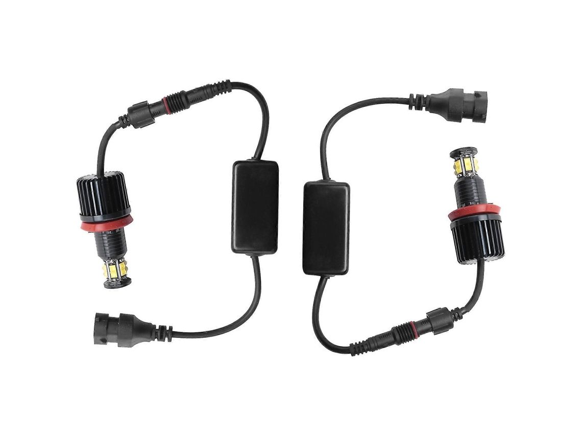 Lâmpadas Farol Anel Anjo 120w 12led Carro Compatível E82 E90 E92 E60 E61 E63 E89 X6 H8