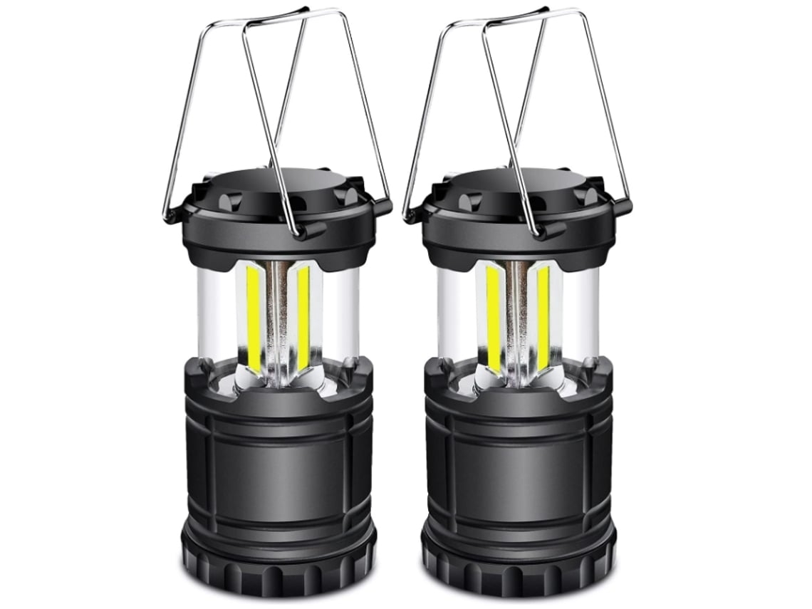 Lanterna Led de Acampamento Lanterna Led Portátil Dobrável Alimentada Por Bateria Luz de Emergência com Gancho Dobrável Preto BISBISOUS VIGA EUROPE