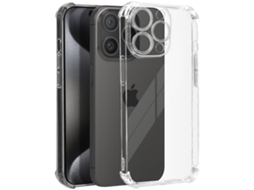 Capa Cantos Reforçados para iPhone 15 Pro Max AVIZAR Silicone Transparente