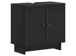 Vidaxl Armário Para Pia De Banheiro Ede Preto 59,5 X 31,5 X 59 Cm