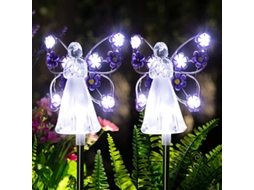 Anjos Brilhantes Decoração De Jardim Externo Decorativa Fa6 Aquaforge (roxo)