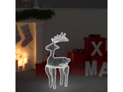 Vidaxl Rena Decorativa Natal C/ Malha De Aço 306 Luzes Led 60x24x89 Cm