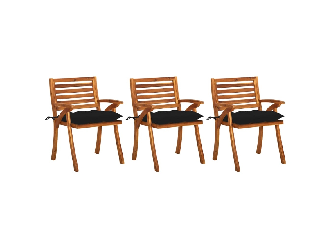 Dining Chair, Dining Chairs Vidaxl Preto Madeira De Acácia (n/a)