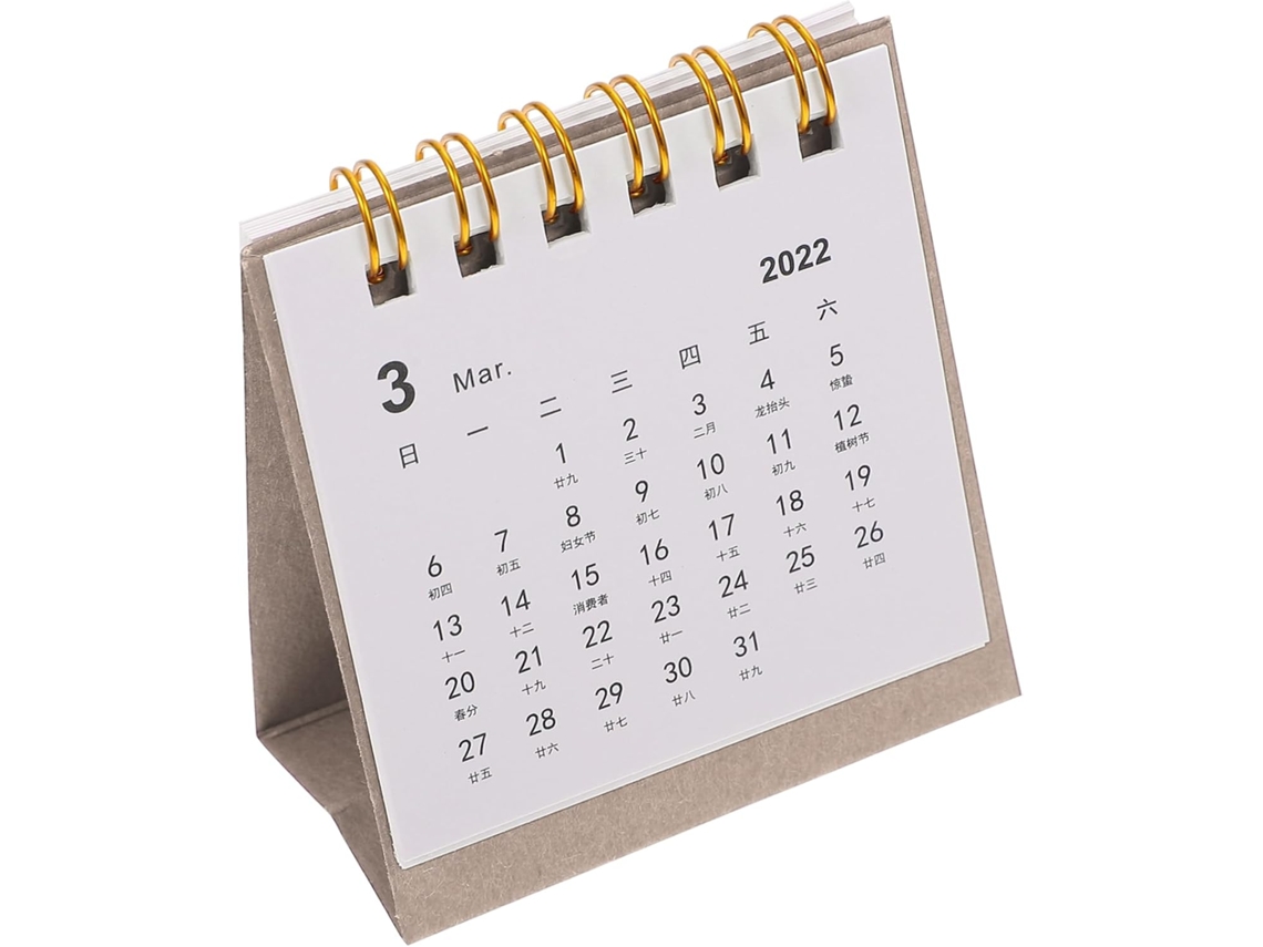 Calendário De Mesa Papel, Mini Decorativo, Escolar, Acessório Para