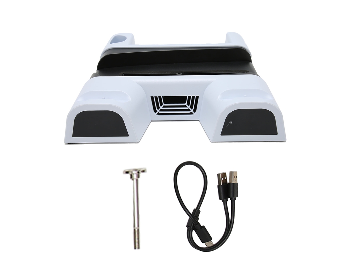 Suporte Vertical para Ps5 com Carregamento de Controles Duais e Velocidade de Ventilador Ajustável em 3 Níveis EOOCOO