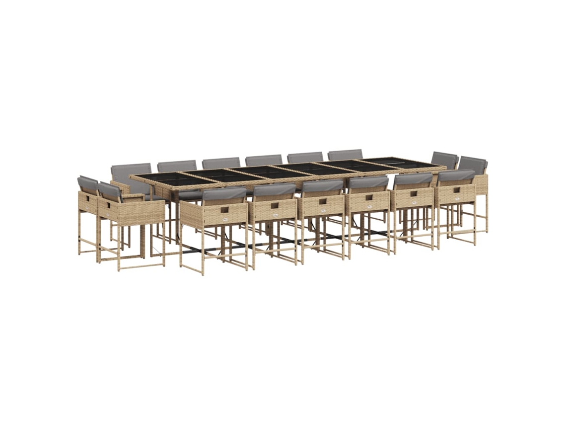 Garden Dining Set, Garden Dining Sets Vidaxl Bege Rattan / Vime (n/a)