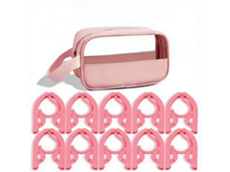Conjunto Cabides CHRUI Dobráveis Viagem 10 Cabides + Bolsa (rosa)