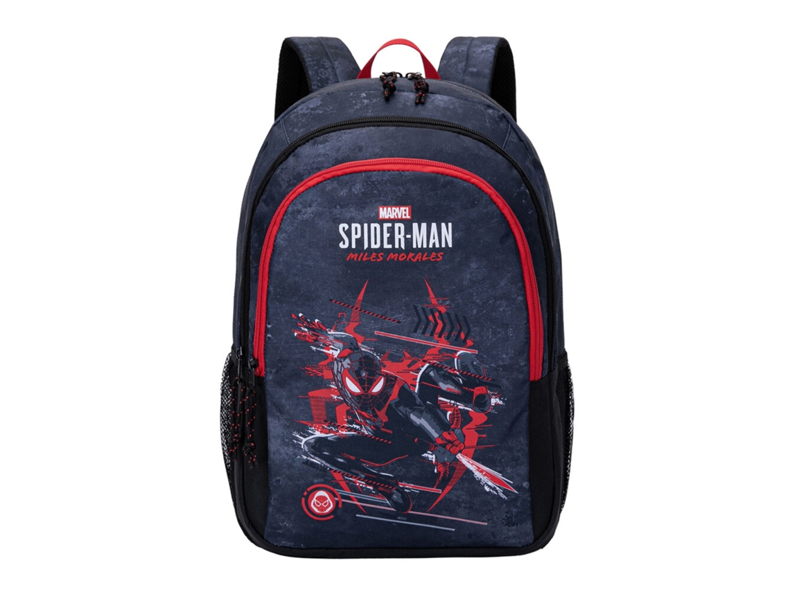 Spiderman Mochila Escolar Spiderman Miles Morales, 440 X 200 X 320 Mm, Azul E Vermelho