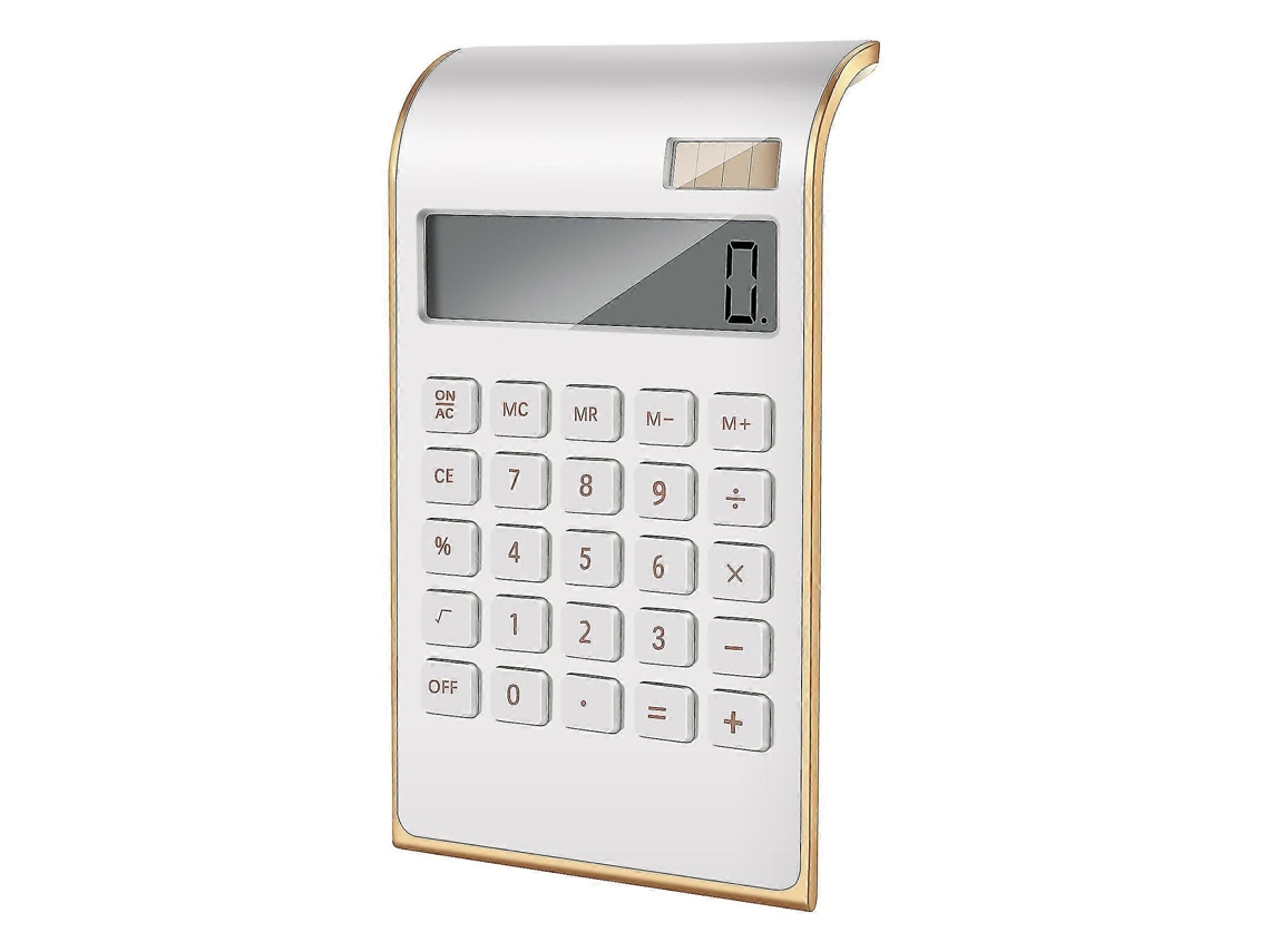 Calculadora de Mesa com Design Fino e Elegante, Ideal para Escritório e Casa. Possui Dupla Alimentação BRILVIBERA (energia Solar)