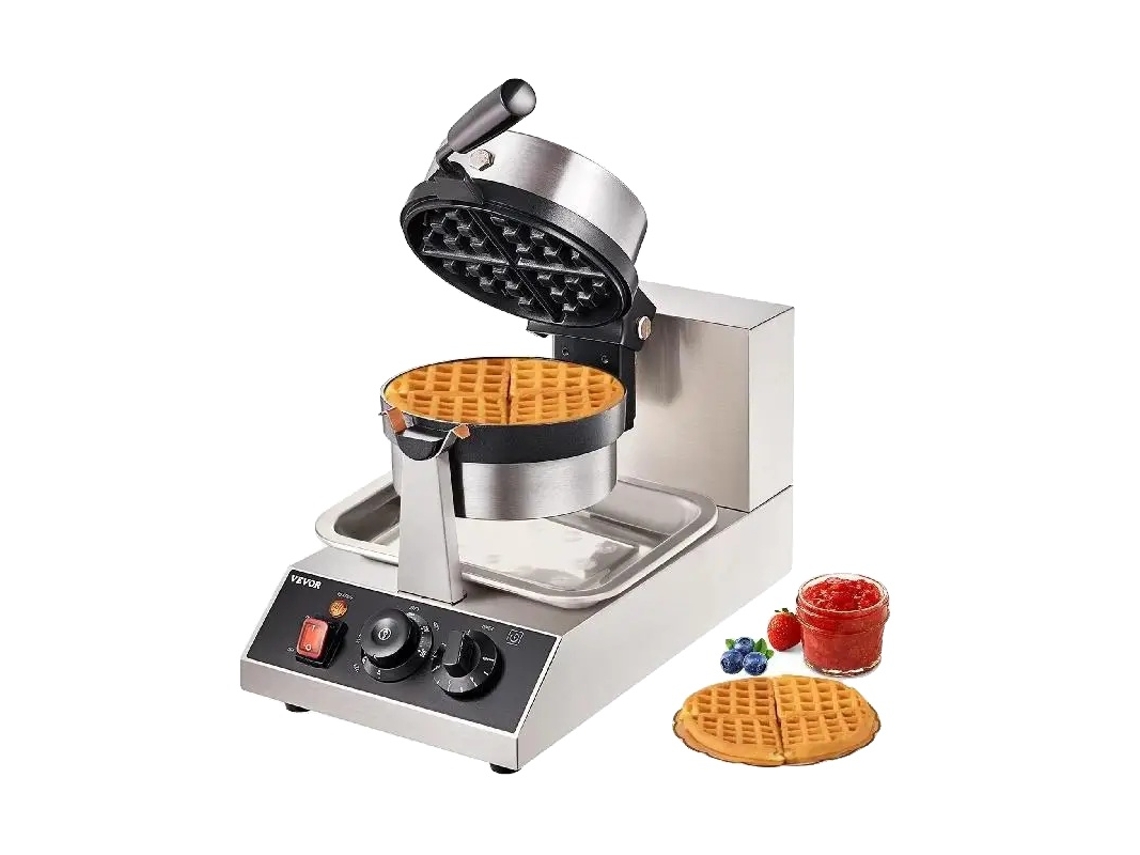 Máquina De Waffle Elétrica, Potência De 1300w, Controle De Temperatura Ajustável, Panelas De Cozimento Antiaderentes