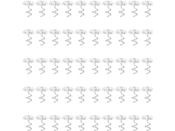 Conjunto de 50 pregos giratórios de aço reforçado, fixadores giratórios de metal, fixação antiderrapante, acessórios de