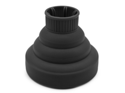 Diffusor De Secador De Cabelo Silicone Colapsível Portátil Plegável Anexo Para Secador De Cabelo Preto