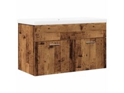 Bathroom Furniture Set, Bathroom Furniture Sets Vidaxl Marrom Madeira Processada (80 X 38.5 X 46 Cm)